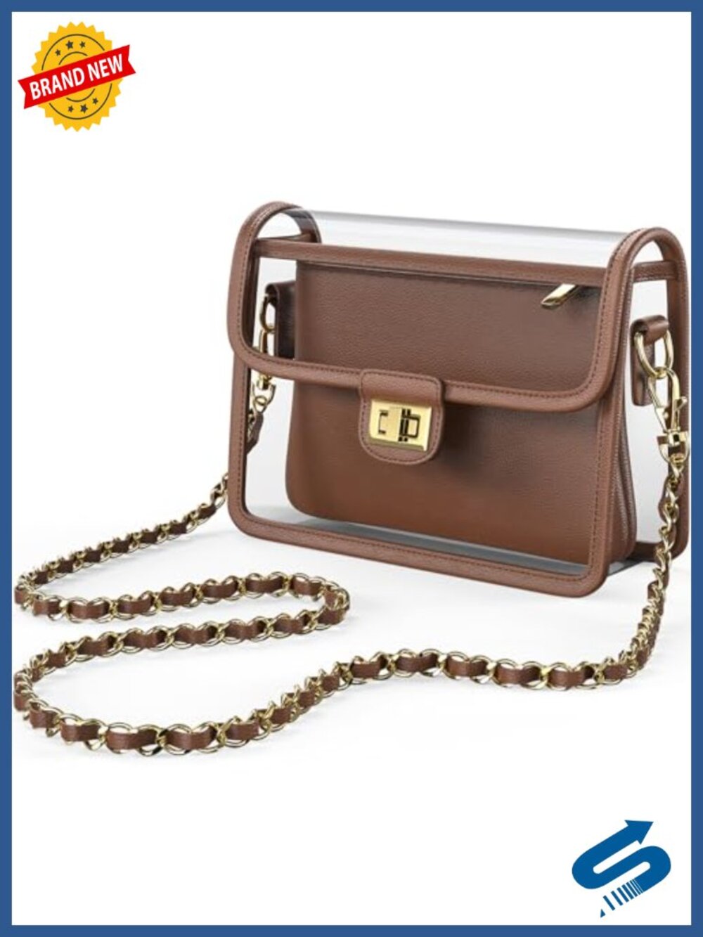 Clear Crossbody Purse Stadium Approved TPU with Removable Wallet